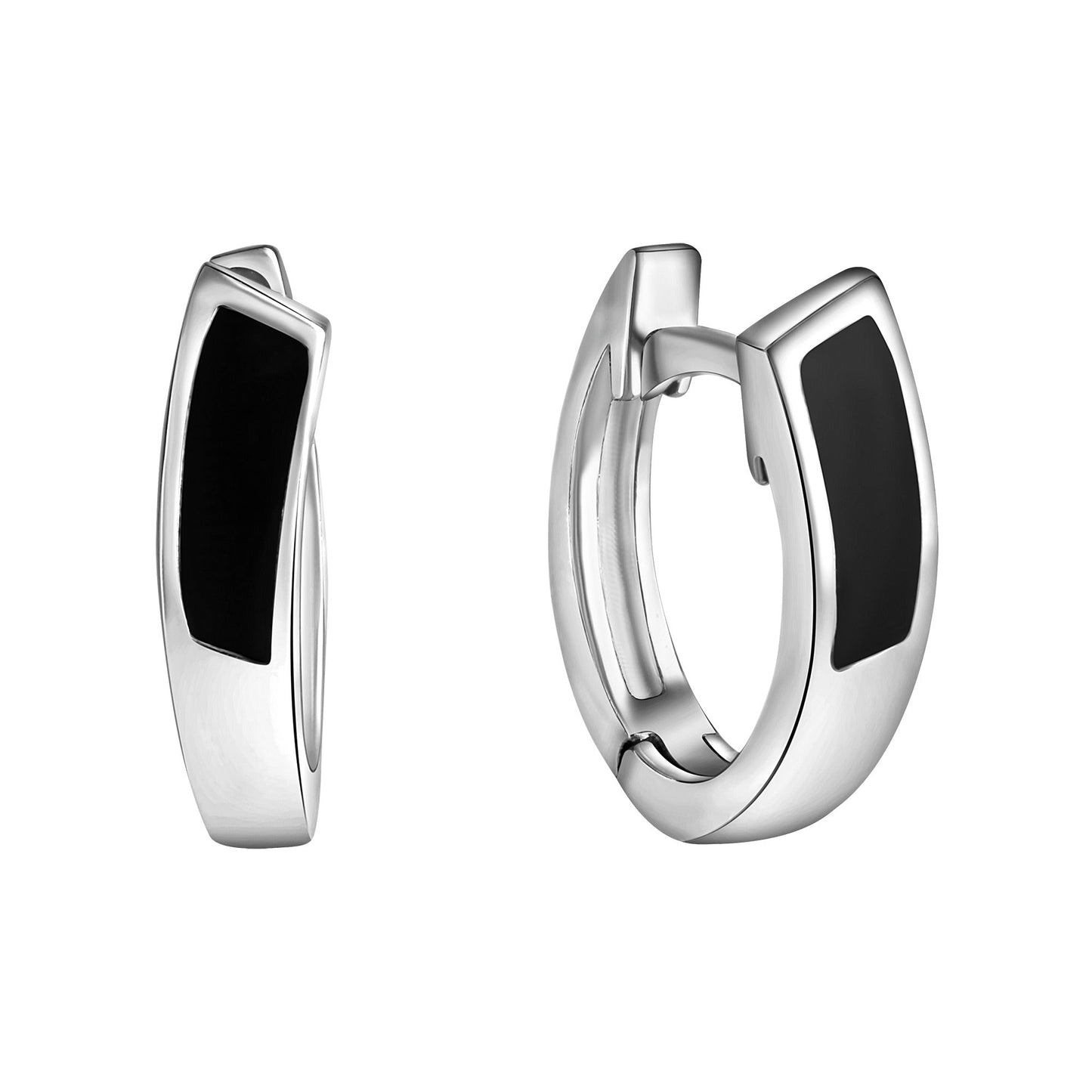 Klappcreolen 925/- Sterling Silber rhodiniert 1,5cm
