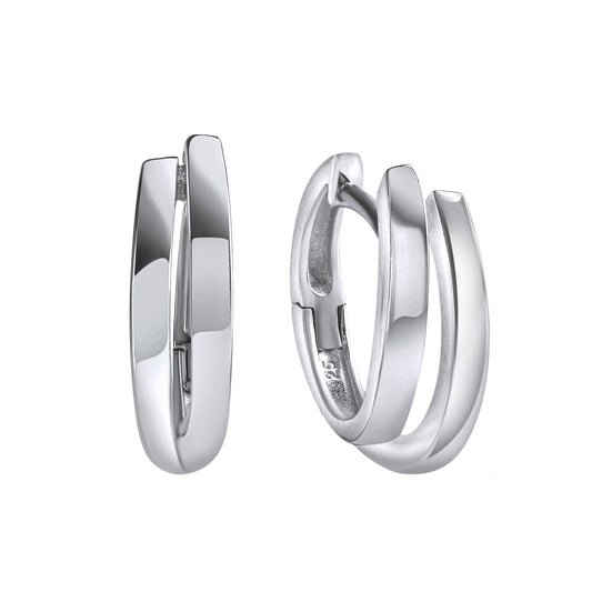 Creolen aus 925/- Sterling Silber rhodiniert mit 1,5cm Durchmesser