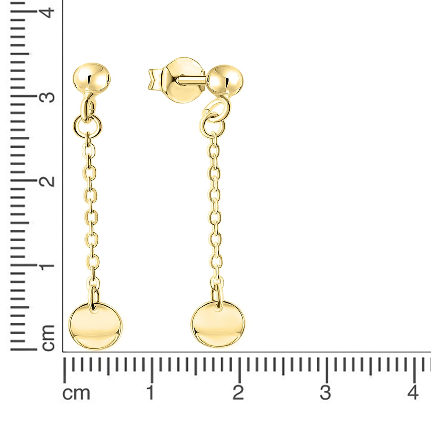 Ohrhänger 925/- Sterling Silber vergoldet 4,1cm