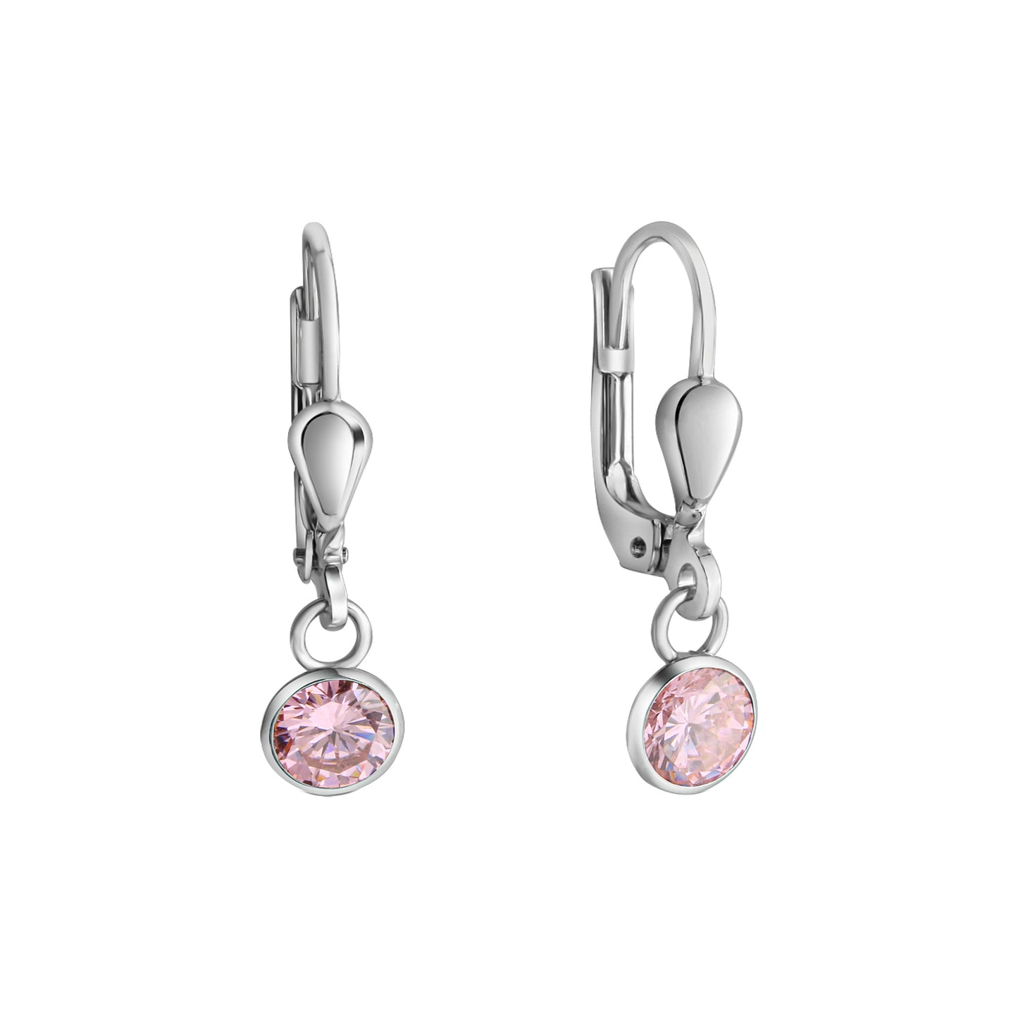 Ohrhänger 925/- Sterling Silber rhodiniert 2,2cm Zirkonia