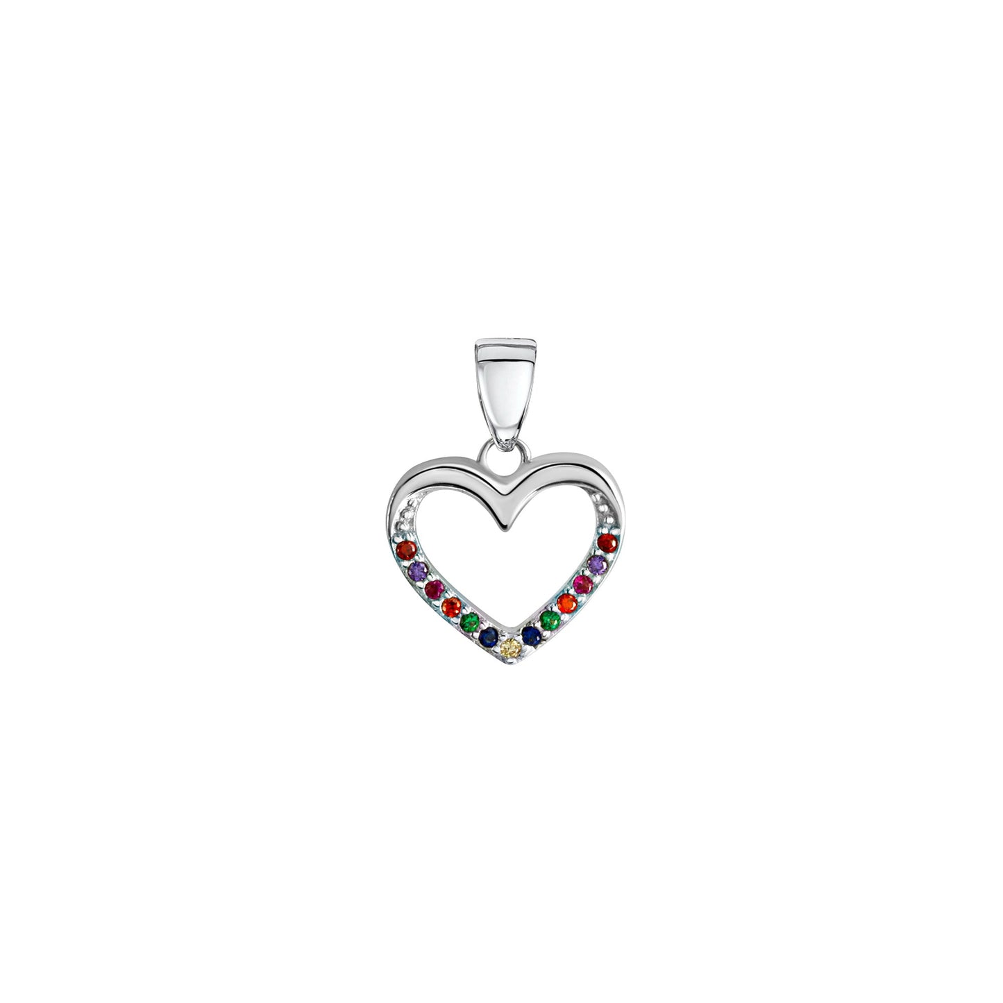 Anhänger 925/- Sterling Silber rhodiniert 1,7cm Kristall