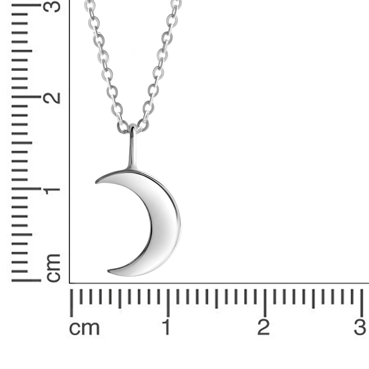 Anhänger mit Kette Ankerkette 925/- Sterling Silber weiss 45cm