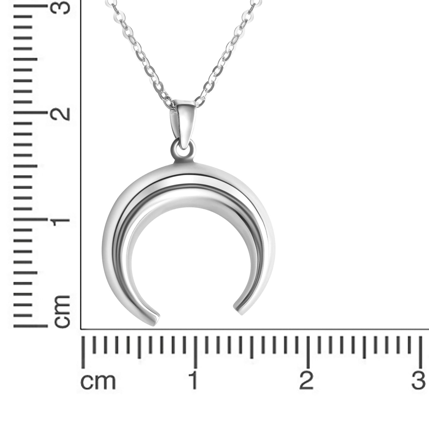 Anhänger mit Kette Ankerkette 925/- Sterling Silber weiss 45cm