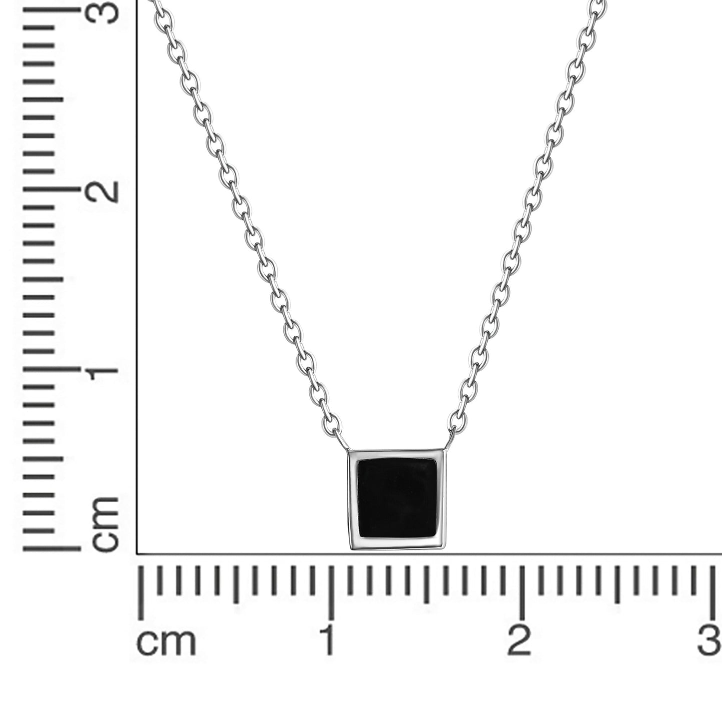 Collier Ankerkette 925/- Sterling Silber rhodiniert 45,0cm