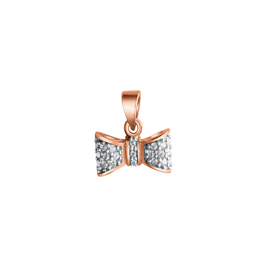 Anhänger aus 925/- Sterling Silber rhodiniert teilweise rose vergoldet mit Zirkonia