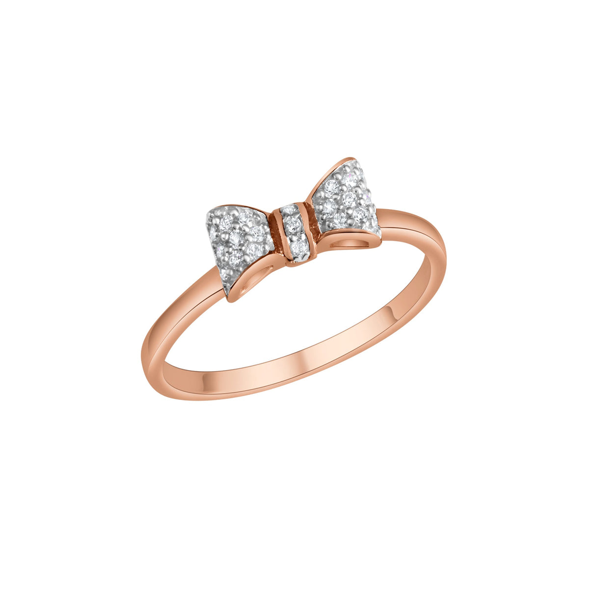 Damenring aus 925/- Sterling Silber rhodiniert teilweise rose vergoldet mit Zirkonia