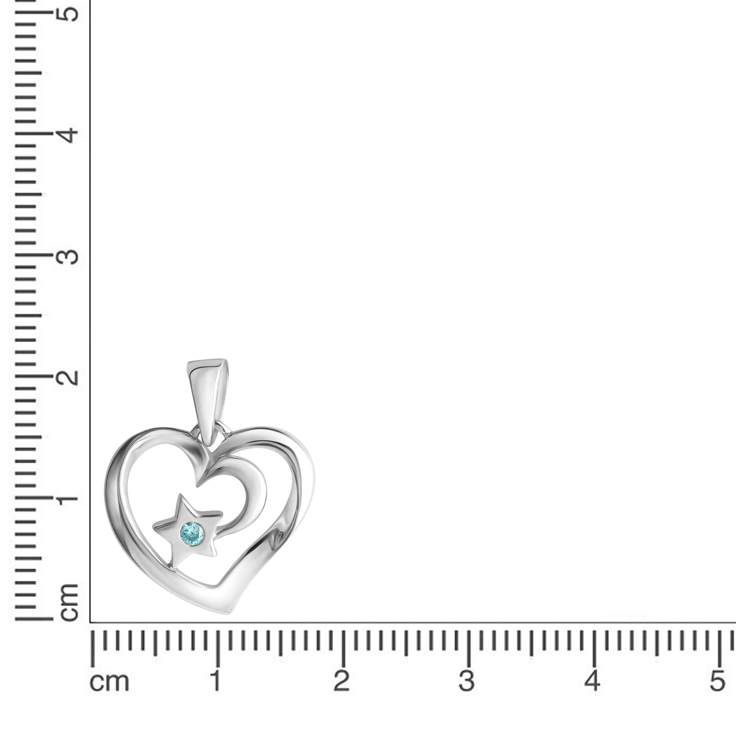Halsketten-Anhänger Damen 925-Sterling Silber rhodiniert Zirkonia 2,1cm