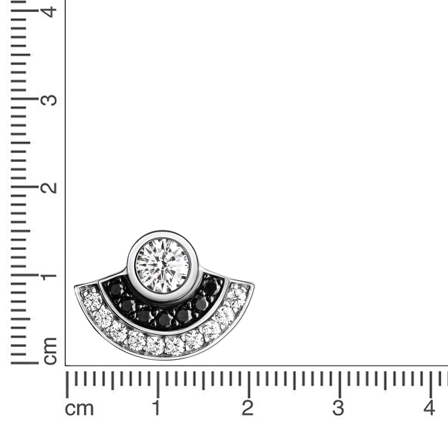 Anhänger 925/- Sterling Silber rhodiniert 1,2cm Zirkonia