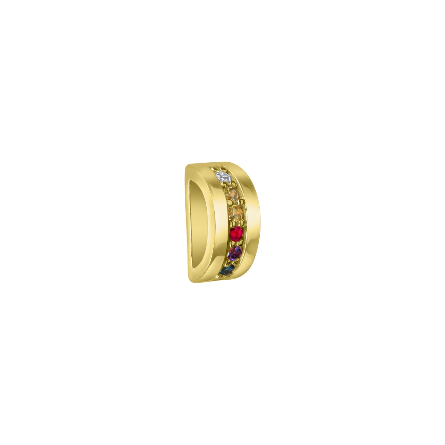 Anhänger 925/- Sterling Silber vergoldet 1,0cm Zirkonia
