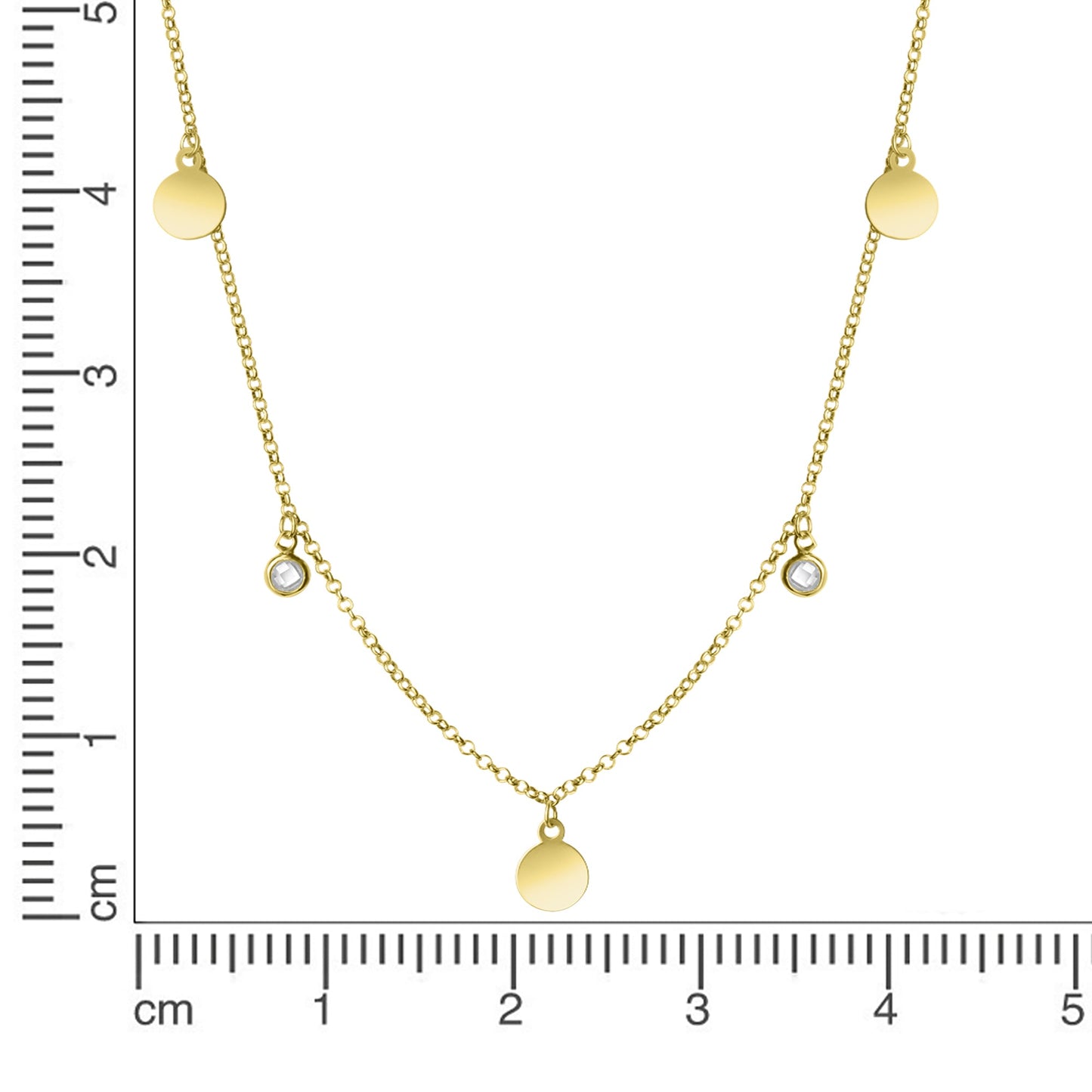 Collier Erbskette 925/- Sterling Silber vergoldet 42,0cm Zirkonia