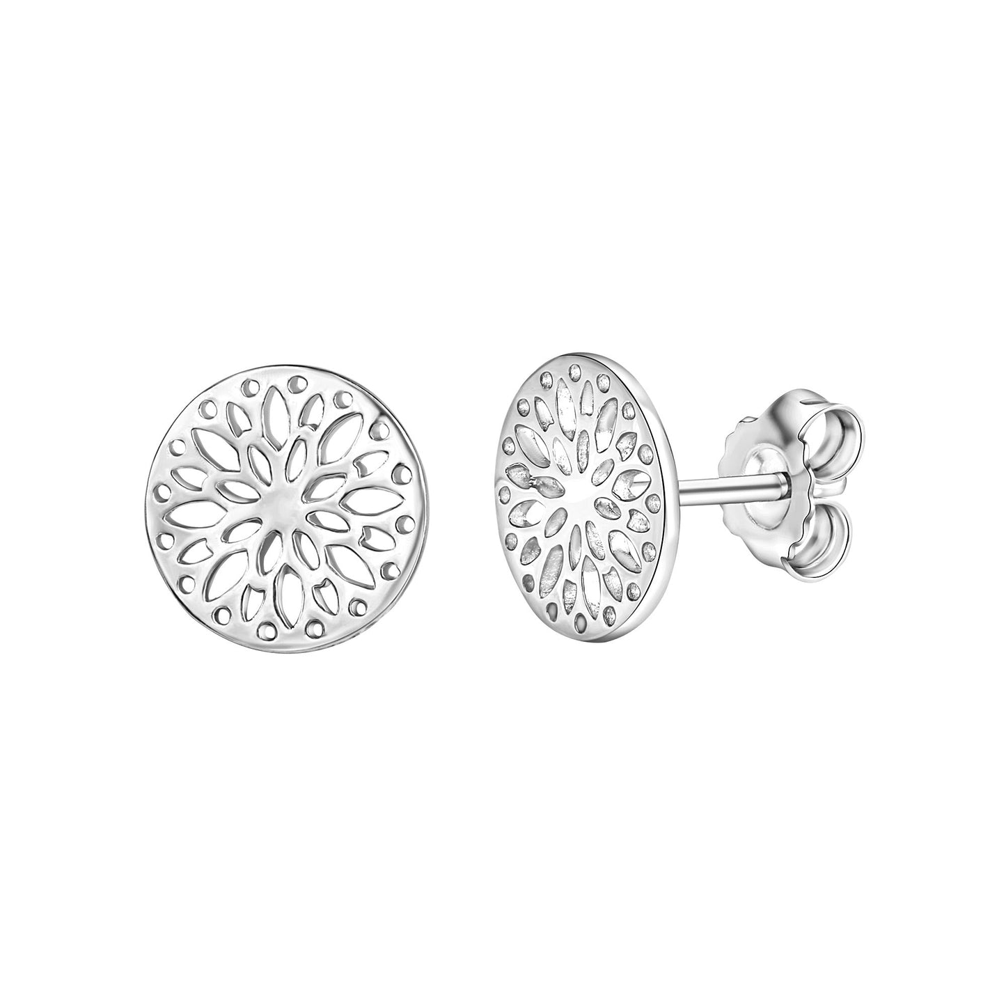 Ohrstecker 925/- Sterling Silber rhodiniert 1,0cm