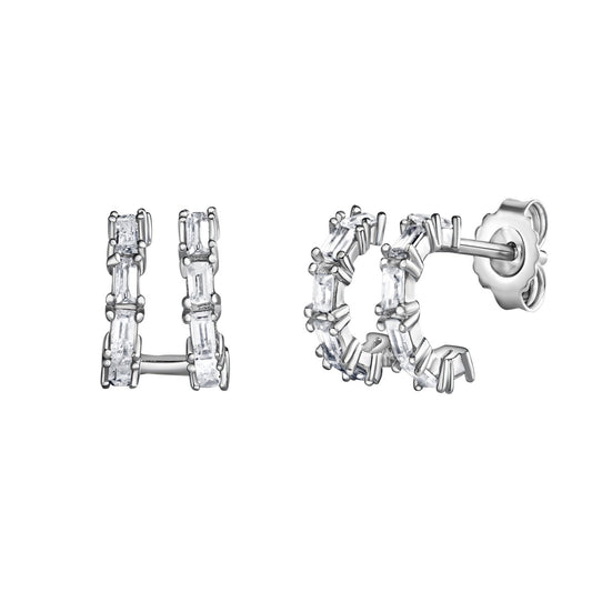 Schmuck Ohrstecker Damen 925-Sterling Silber rhodiniert Zirkonia 1,1cm, 1 Paar günstig kaufen