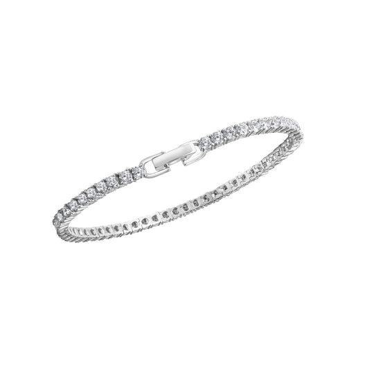 Armband aus 925/- Sterling Silber rhodiniert mit 57 Zirkonia