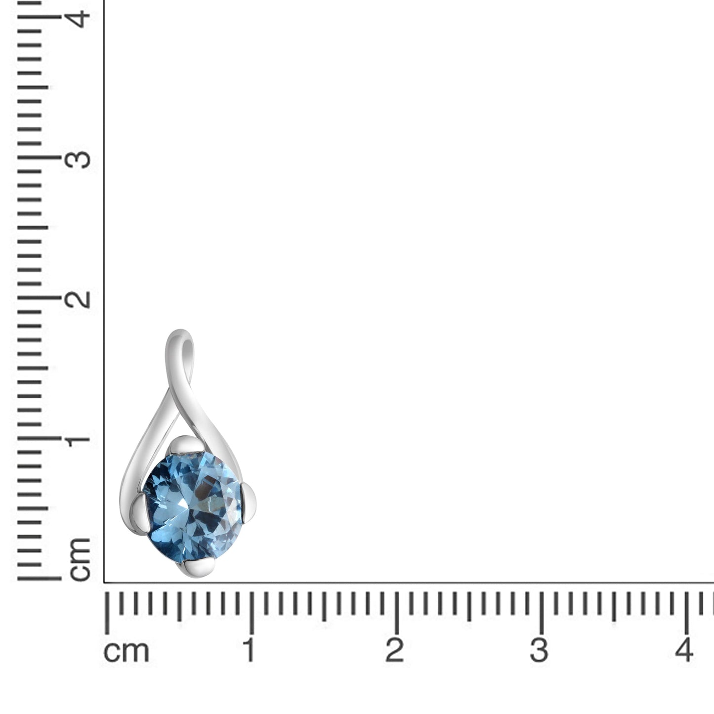 Anhänger 925/- Sterling Silber rhodiniert 1,8cm Kristall