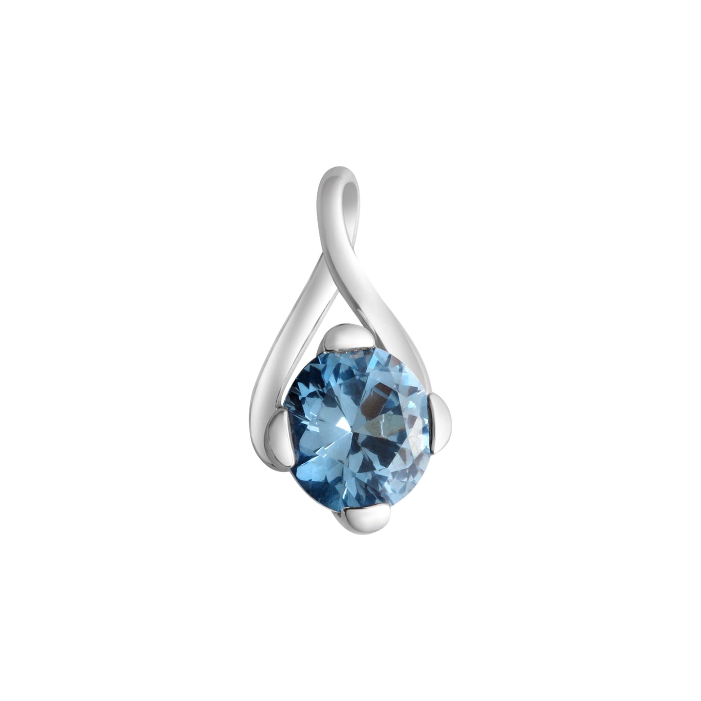 Anhänger 925/- Sterling Silber rhodiniert 1,8cm Kristall