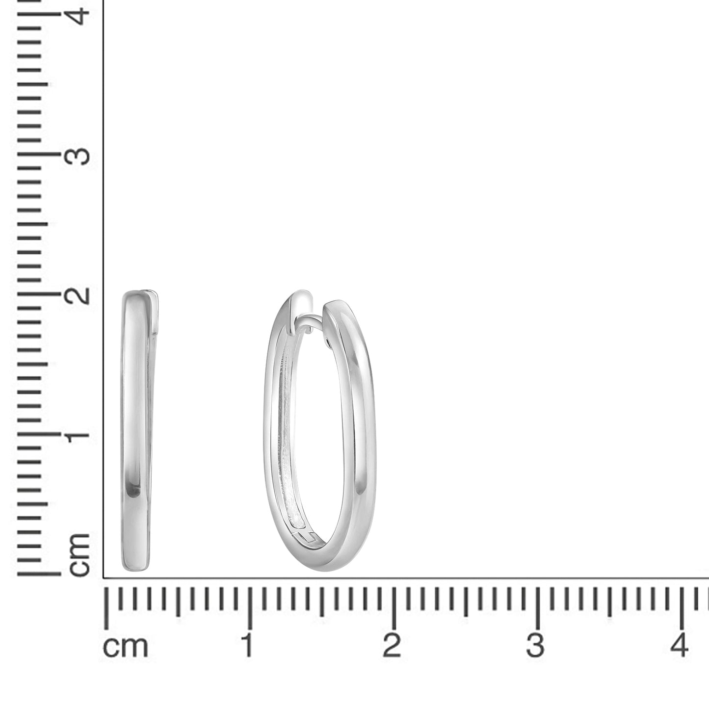 Klappcreolen 925/- Sterling Silber rhodiniert 2,0cm