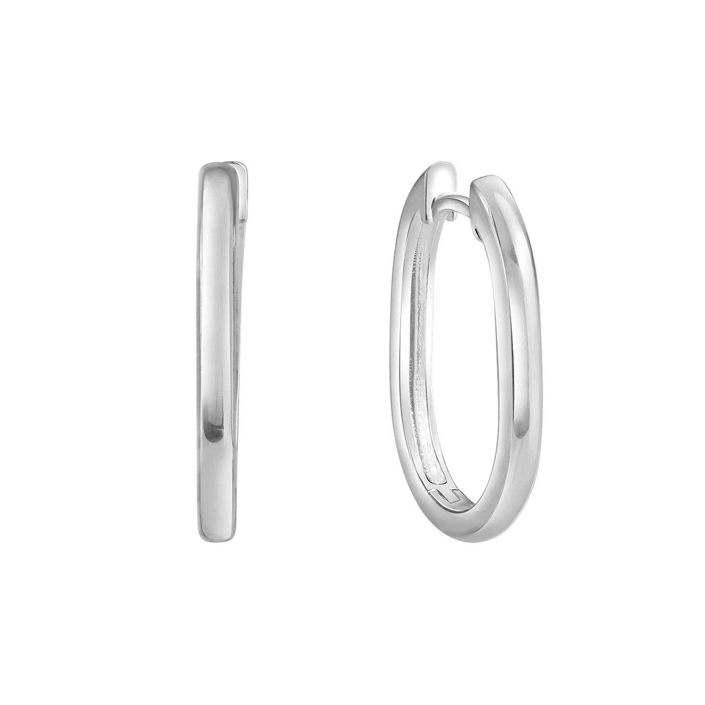 Klappcreolen 925/- Sterling Silber rhodiniert 2,0cm
