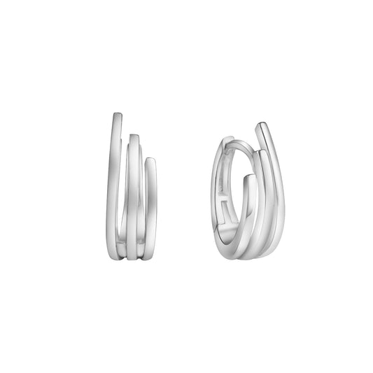 Klappcreolen aus 925/- Sterling Silber rhodiniert