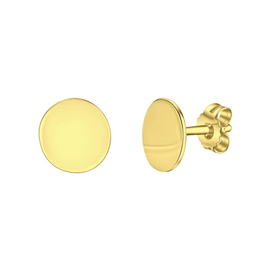 Ohrstecker aus 925/- Sterling Silber vergoldet glanz 8mm