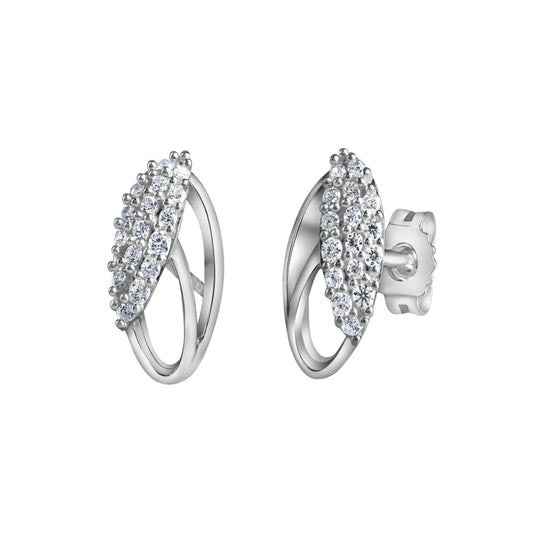 Schmuck Ohrstecker Damen 925-Sterling Silber rhodiniert Zirkonia 1,6cm, 1 Paar günstig kaufen