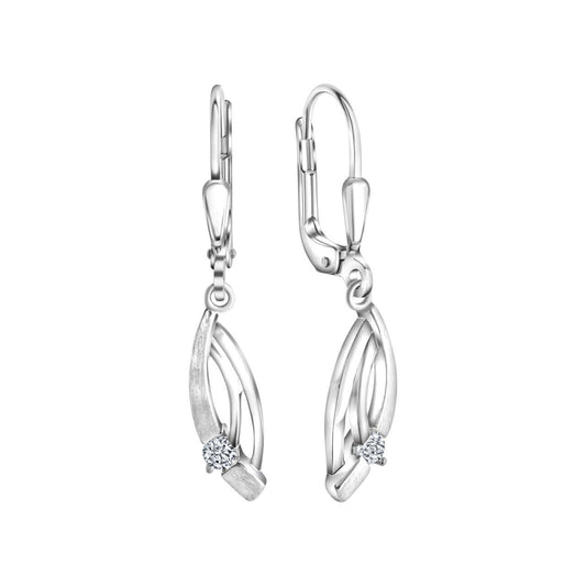 Schmuck Ohrhänger Ohrringe 925-Sterling Silber rhodiniert Zirkonia, 1 Paar günstig kaufen