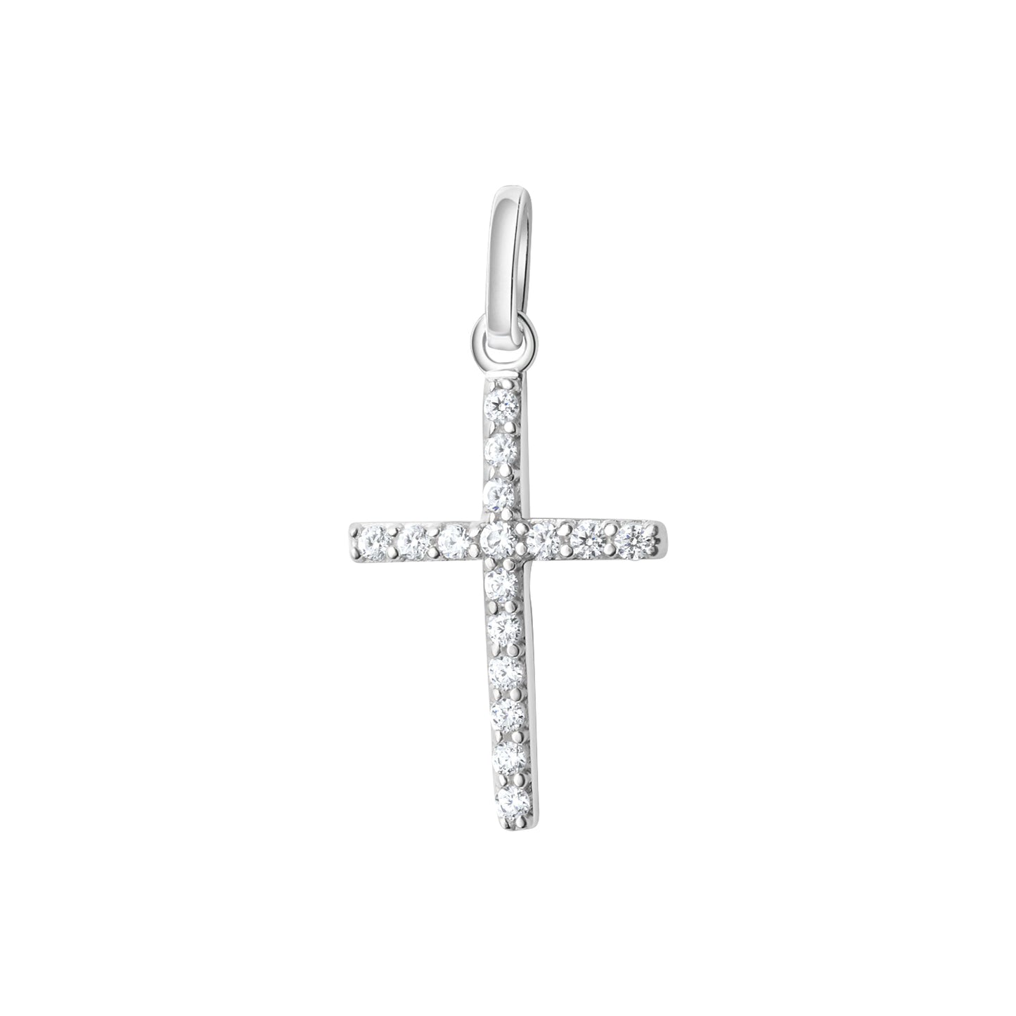 Anhänger 925/- Sterling Silber rhodiniert 2,3cm Zirkonia
