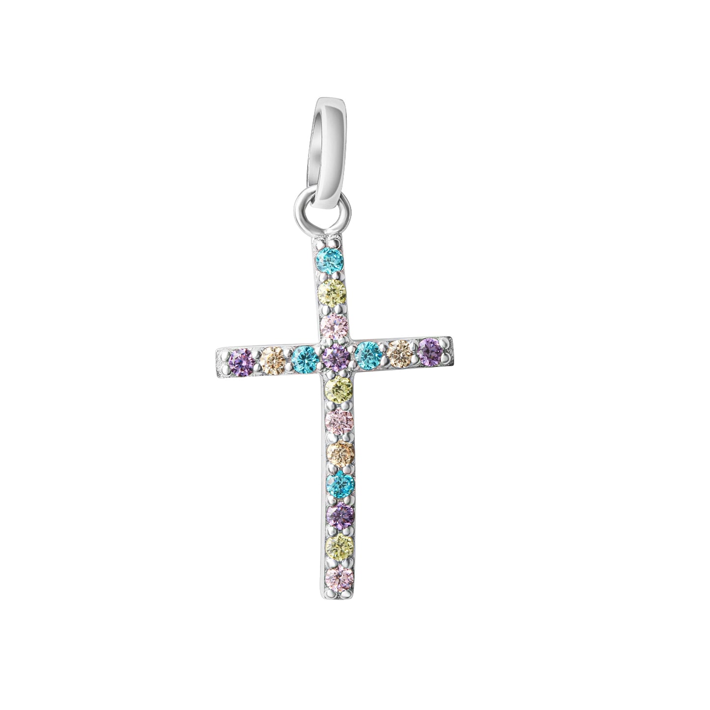 Anhänger 925/- Sterling Silber rhodiniert 2,5cm Zirkonia