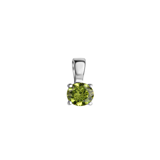 Anhänger aus 925/-Sterling Silber rhodiniert mit Peridot