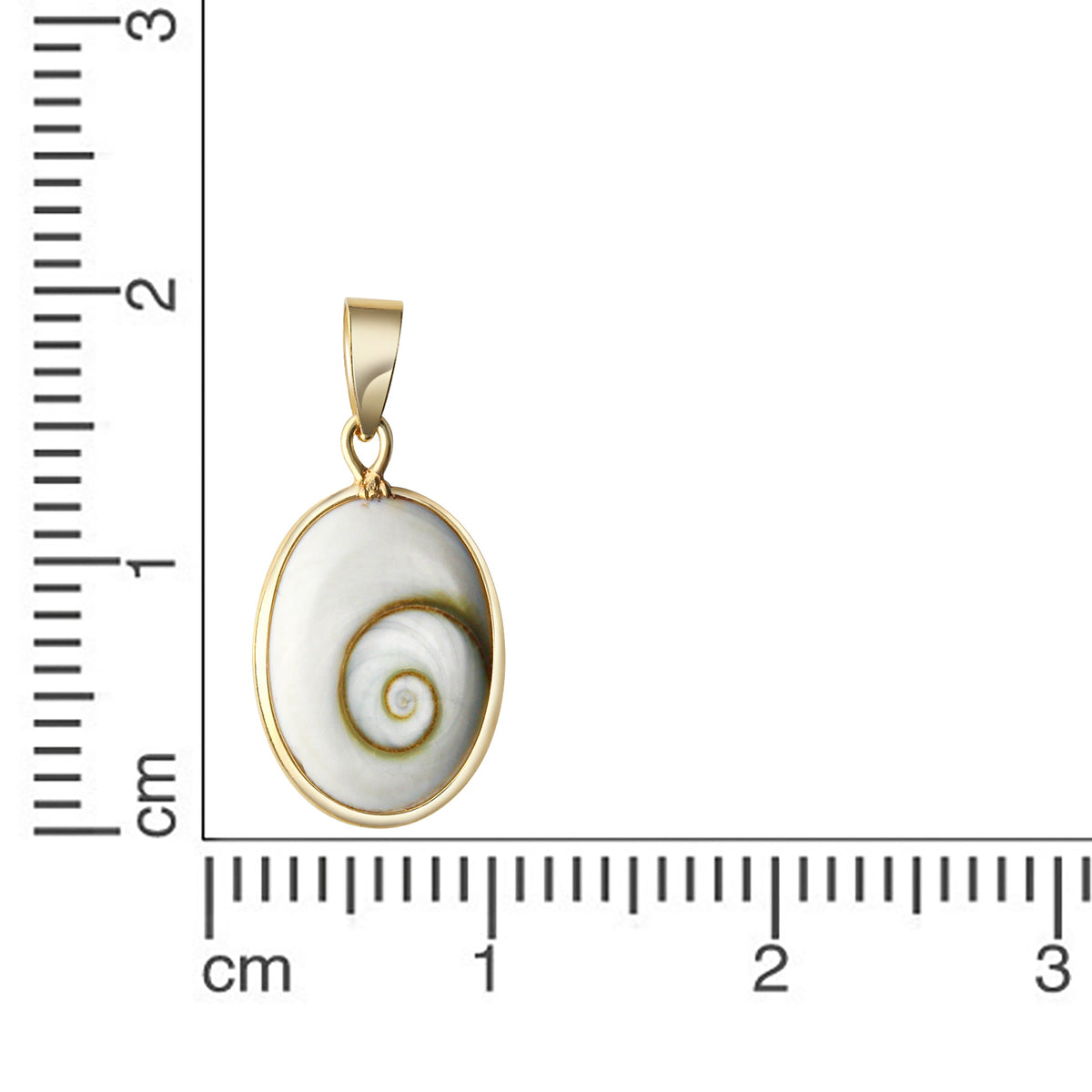 Anhänger 925/- Sterling Silber vergoldet 2,6cm Muschel