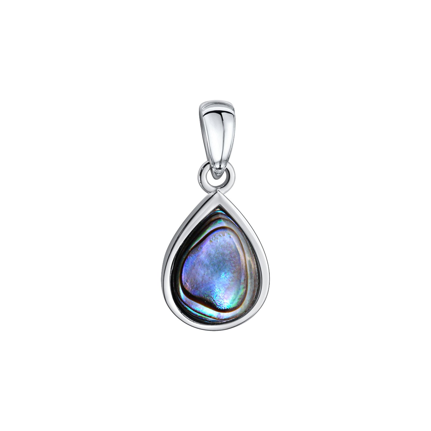 Anhänger 925/- Sterling Silber rhodiniert 2,0cm Abalone