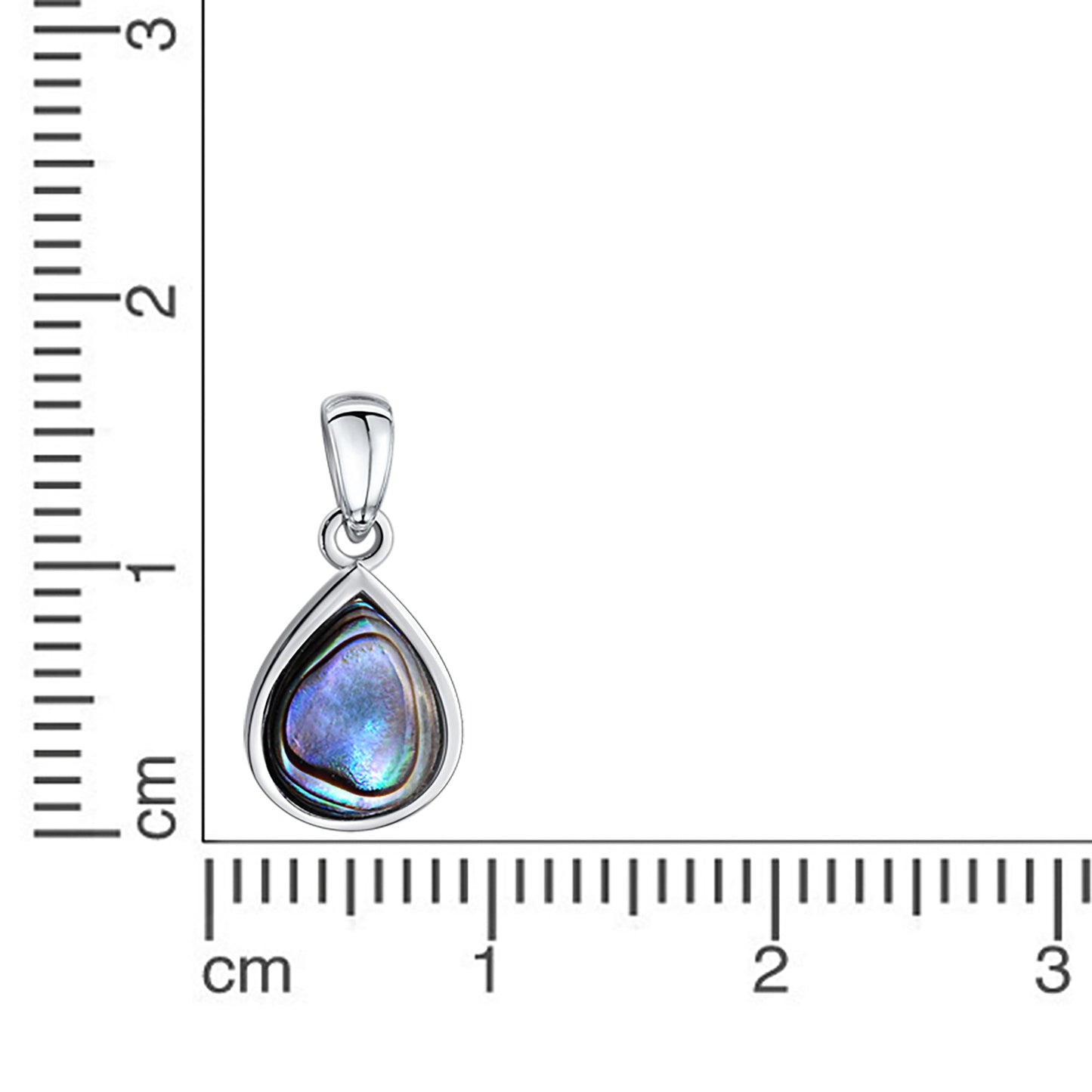 Anhänger 925/- Sterling Silber rhodiniert 2,0cm Abalone
