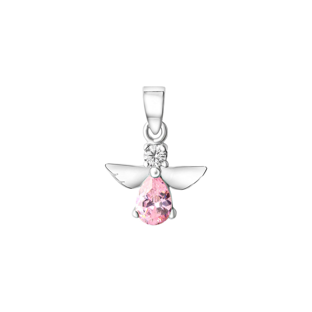 Anhänger 925/- Sterling Silber rhodiniert 1,6cm Zirkonia