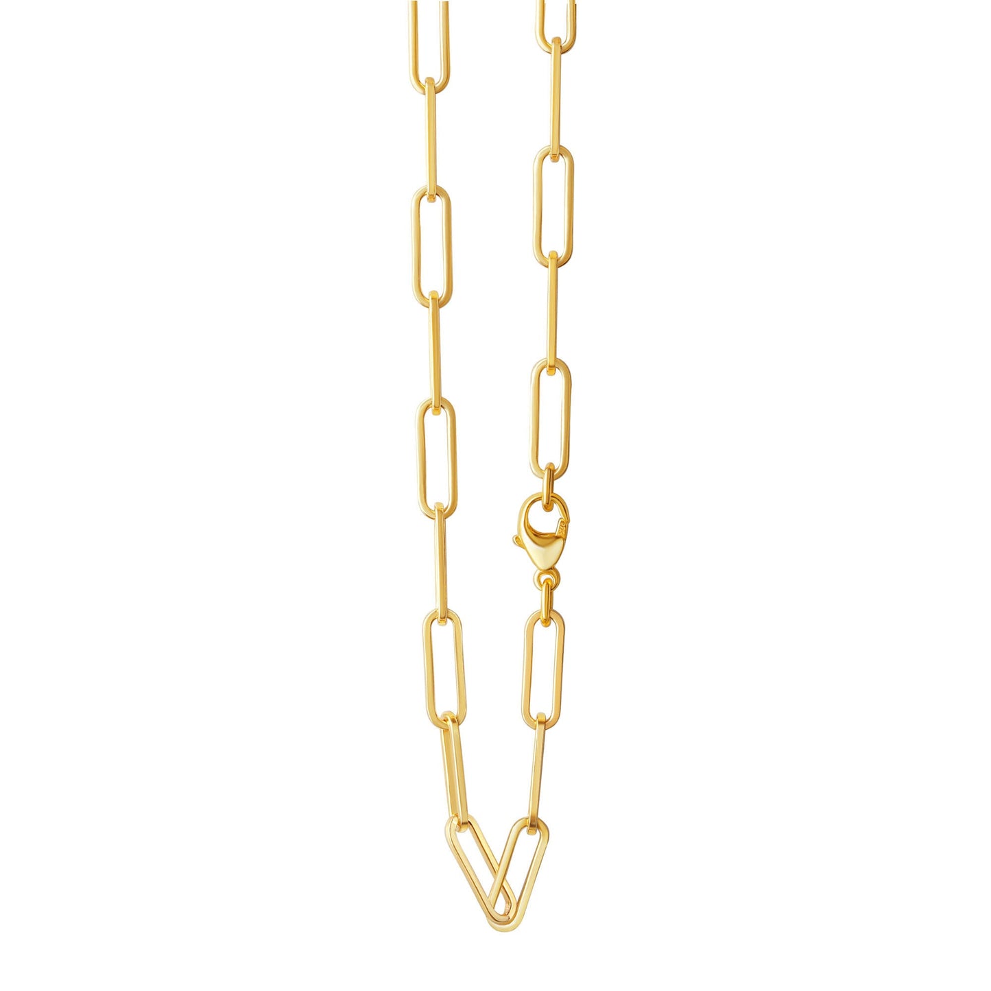 Collier Gliederkette 925/- Sterling Silber vergoldet 50cm
