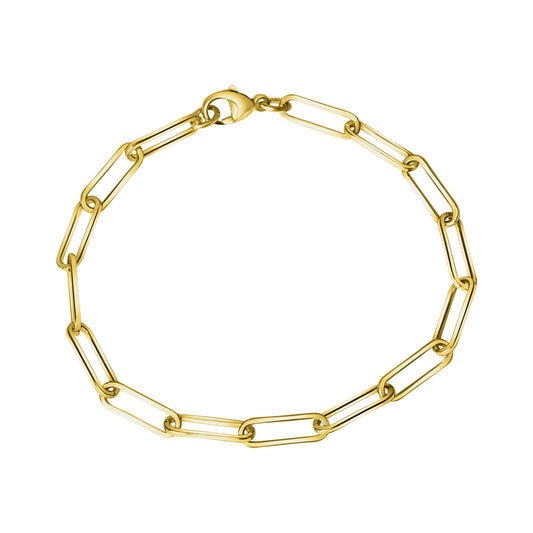 Armband Gliederarmband aus 925/- Sterling Silber vergoldet glanz Länge 21 cm