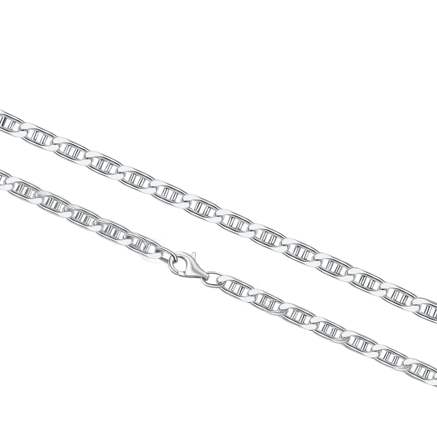 Armband Stegpanzerkette 925/- Sterling Silber versilbert 21 cm