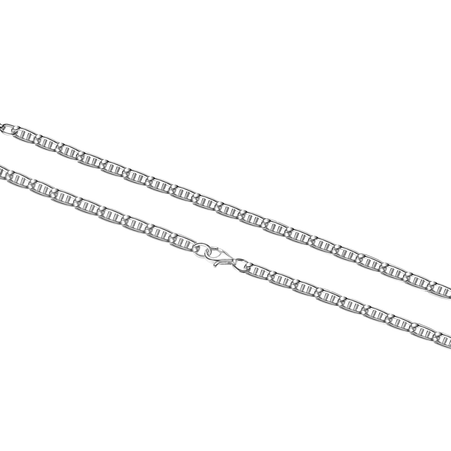 Armband Stegpanzerkette 925/- Sterling Silber versilbert 23cm