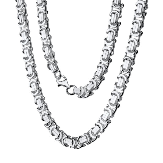 Collier Damen 925er Sterling Silber weiß Etruskerkette 50cm