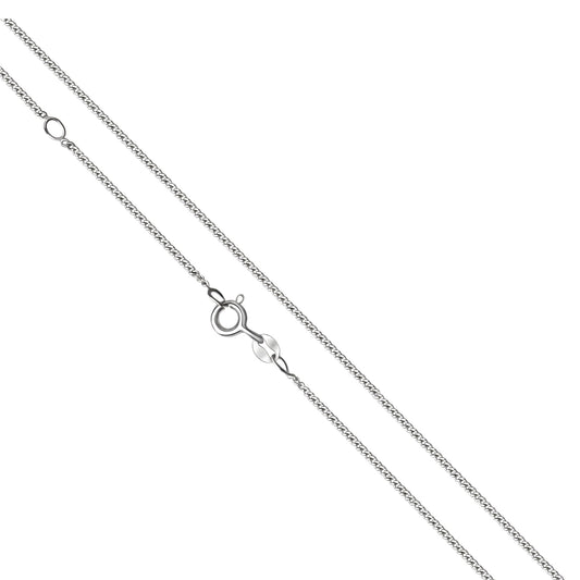 Panzerkette aus 375/- Weißgold diamantiert 42+3cm lang