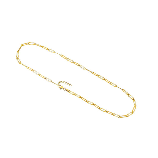 Schmuck Collier Goldkette Damen 375er Gelbgold Gliederkette glanz 43,5cm günstig kaufen