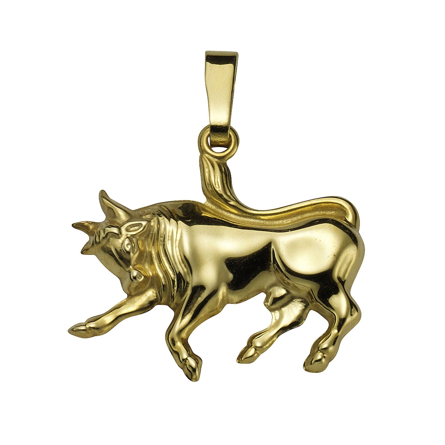 Halsketten-Anhänger Sternzeichen Stier Damen 585er Gelbgold glanz 1,8cm