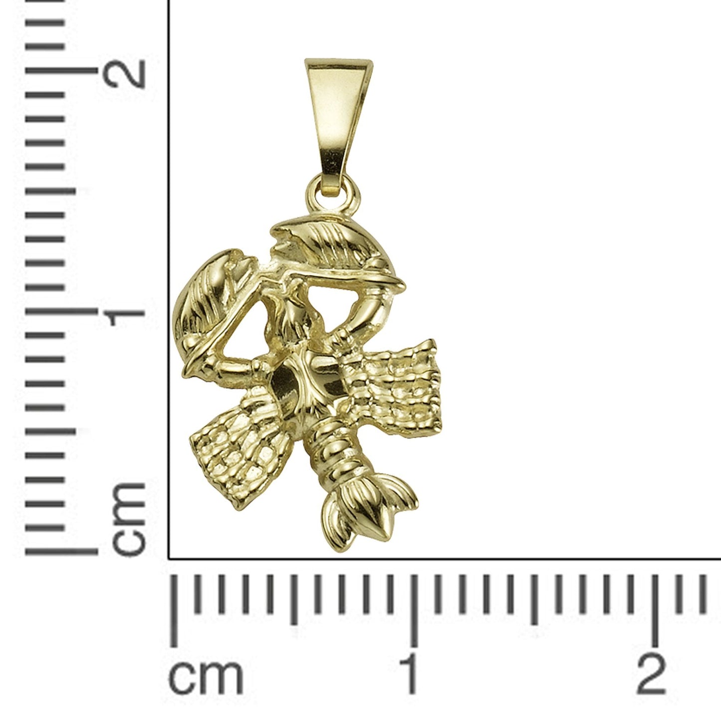 Halsketten-Anhänger Sternzeichen Krebs Damen 585er Gelbgold glanz 1,8cm