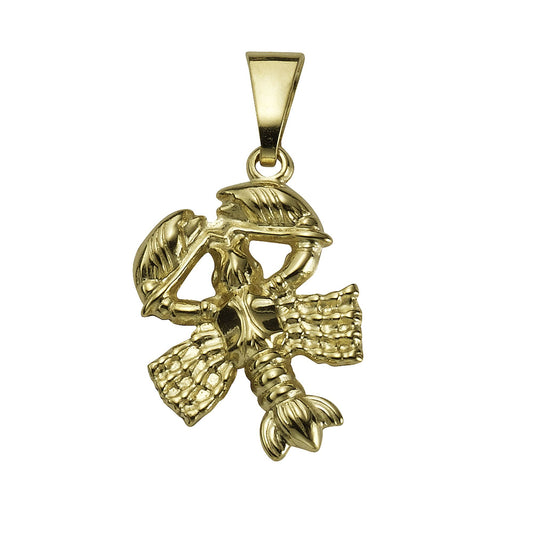 Halsketten-Anhänger Sternzeichen Krebs Damen 585er Gelbgold glanz 1,8cm