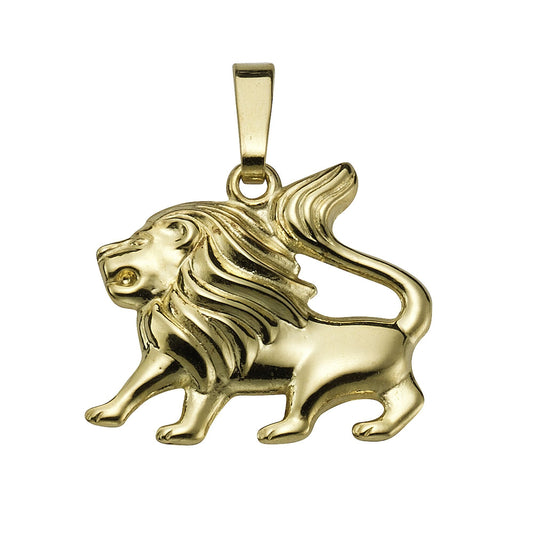 Anhänger aus 585/- Gelbgold glanz Sternzeichen Löwe