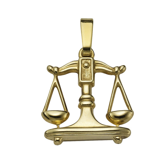 Anhänger aus 585/- Gelbgold glanz Sternzeichen Waage