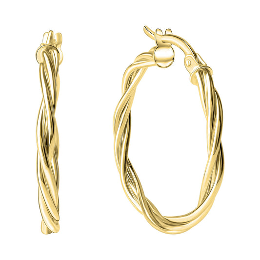 Creolen aus 375/- Gelbgold 3-reihig gedreht glanz