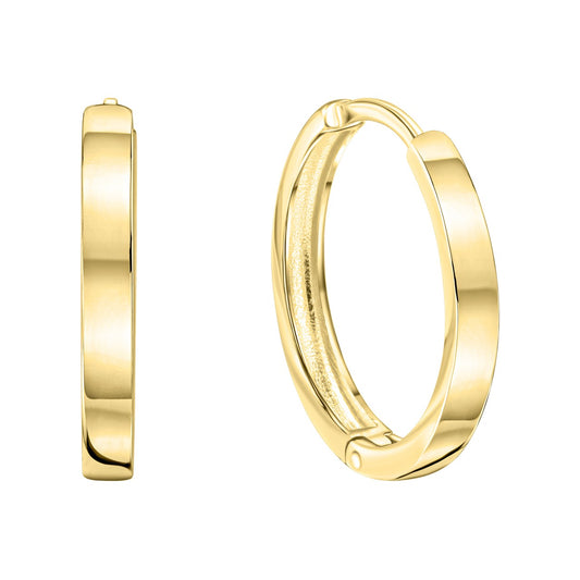 Schmuck Klappcreolen Ohrringe Damen 585er Gelbgold matt/glanz 1,5cm, 1 Paar günstig kaufen