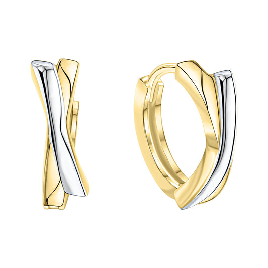 Creolen aus 375/- Gelbgold bicolor glanz