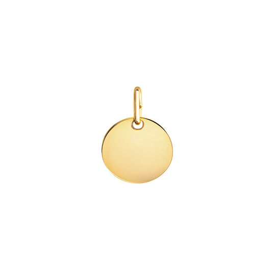 Anhänger 333/- Gelbgold glanz rund Gravurplatte