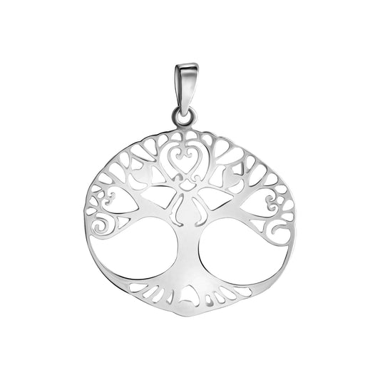 Anhänger Sterling Silber weiss Motiv Lebensbaum