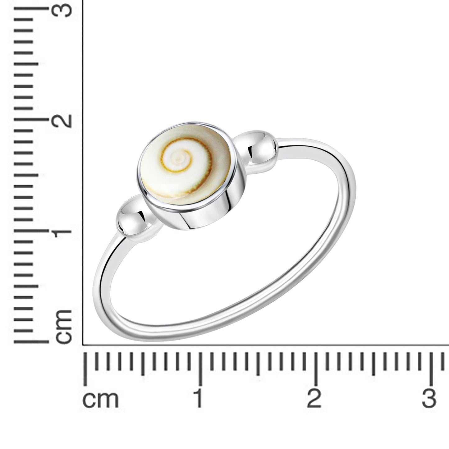 Ring 925/- Sterling Silber versilbert Muschel